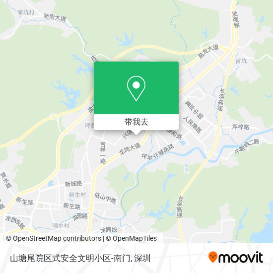 山塘尾院区式安全文明小区-南门地图