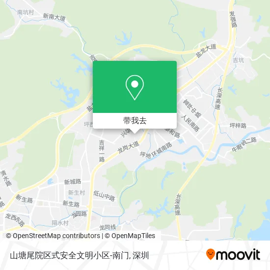 山塘尾院区式安全文明小区-南门地图