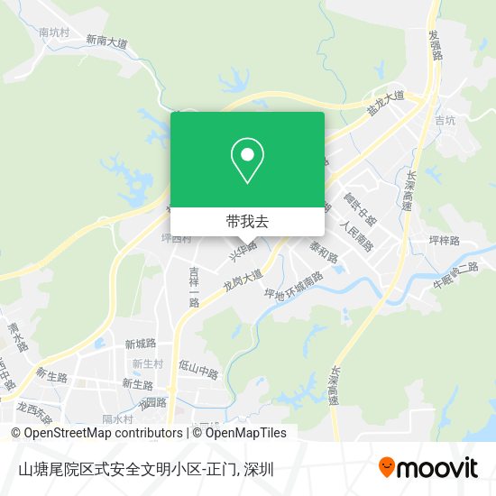 山塘尾院区式安全文明小区-正门地图
