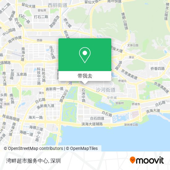 湾畔超市服务中心地图