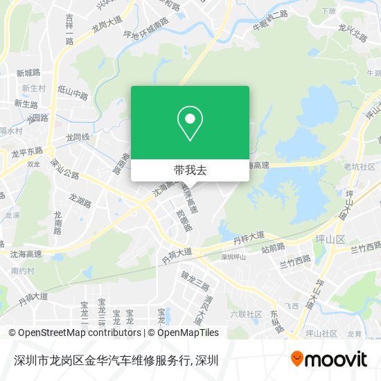 深圳市龙岗区金华汽车维修服务行地图