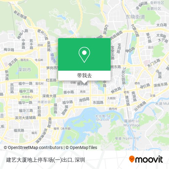 建艺大厦地上停车场(一)出口地图