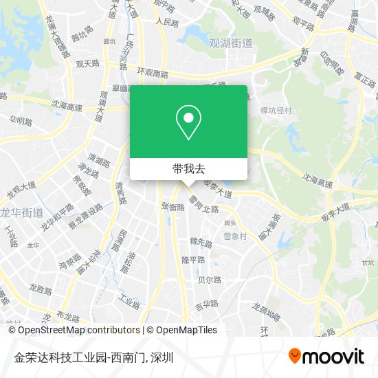 金荣达科技工业园-西南门地图