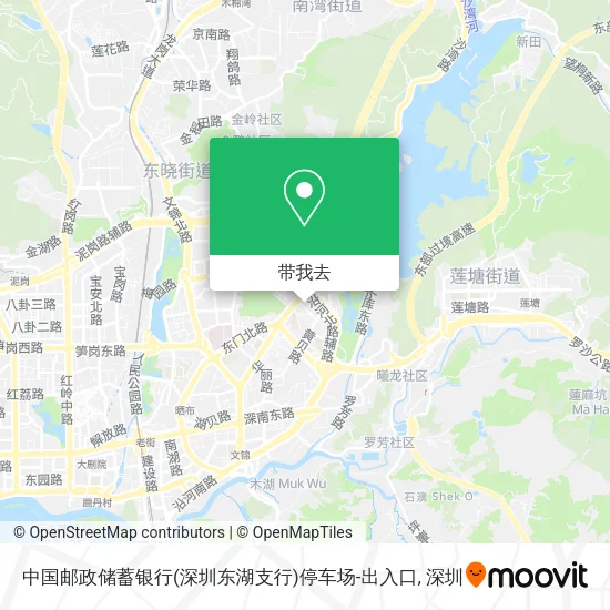 中国邮政储蓄银行(深圳东湖支行)停车场-出入口地图
