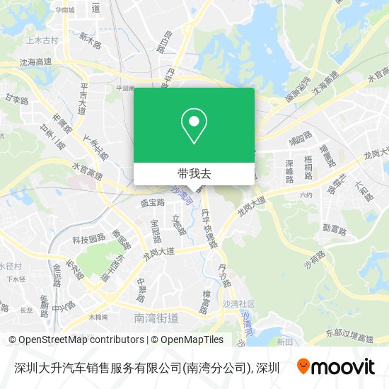 深圳大升汽车销售服务有限公司(南湾分公司)地图