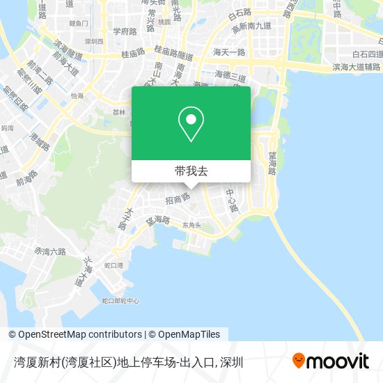 湾厦新村(湾厦社区)地上停车场-出入口地图