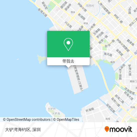 大铲湾海钓区地图