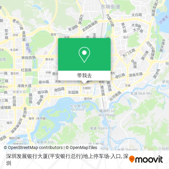 深圳发展银行大厦(平安银行总行)地上停车场-入口地图