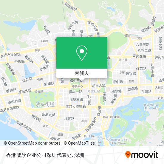 香港威欣企业公司深圳代表处地图