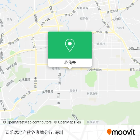 喜乐居地产秋谷康城分行地图