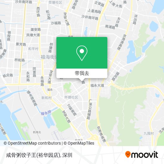 咸骨粥饺子王(裕华园店)地图