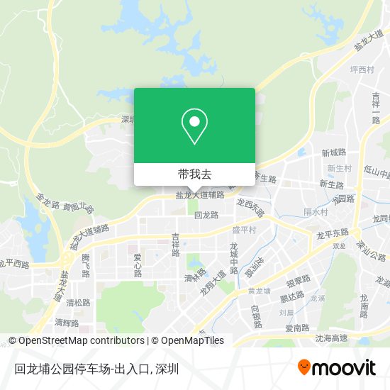 回龙埔公园停车场-出入口地图