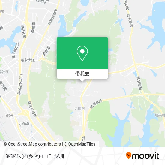 家家乐(西乡店)-正门地图