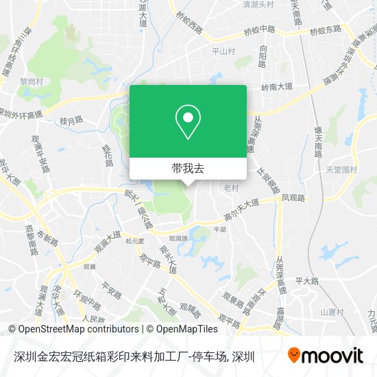 深圳金宏宏冠纸箱彩印来料加工厂-停车场地图