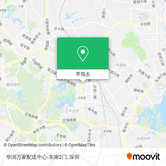 华润万家配送中心-东南2门地图
