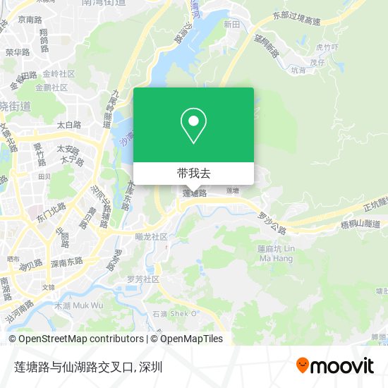 莲塘路与仙湖路交叉口地图