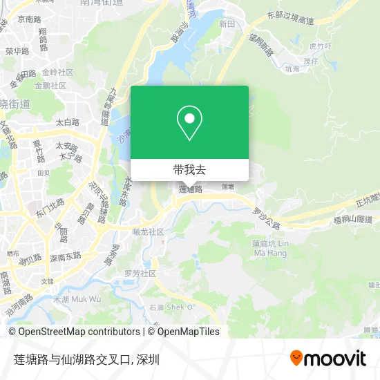 莲塘路与仙湖路交叉口地图
