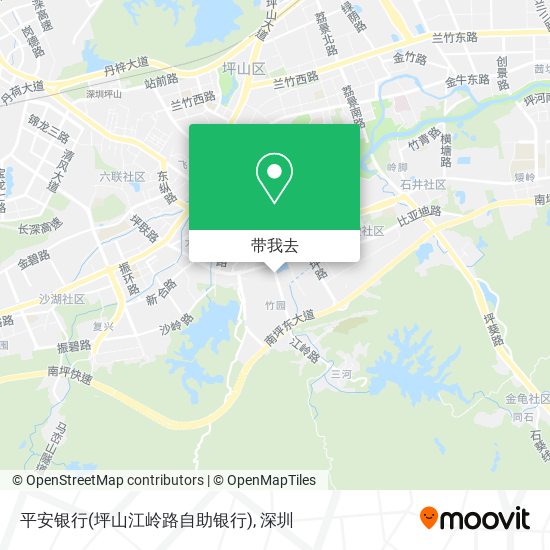 平安银行(坪山江岭路自助银行)地图