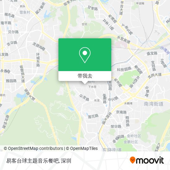 易客台球主题音乐餐吧地图