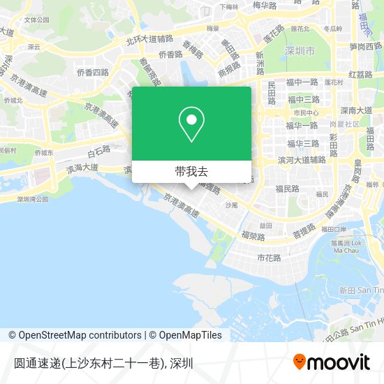 圆通速递(上沙东村二十一巷)地图
