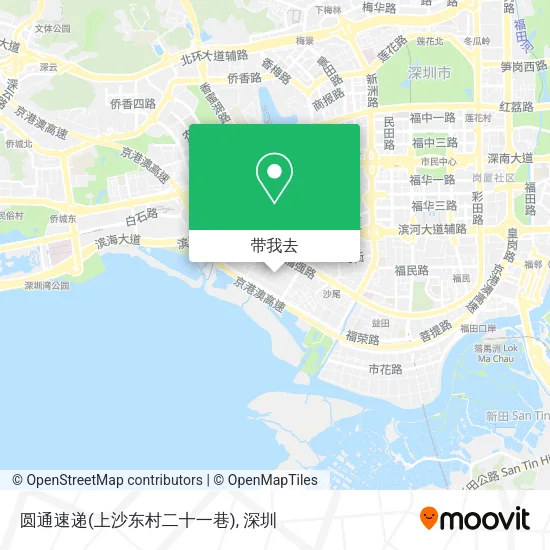 圆通速递(上沙东村二十一巷)地图