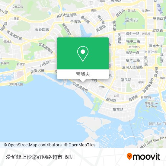 爱鲜蜂上沙您好网络超市地图