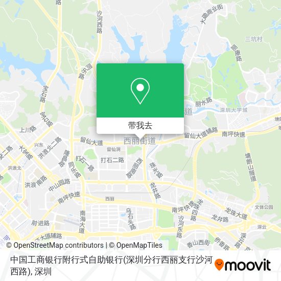 中国工商银行附行式自助银行(深圳分行西丽支行沙河西路)地图