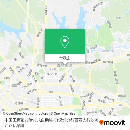 中国工商银行附行式自助银行(深圳分行西丽支行沙河西路)地图