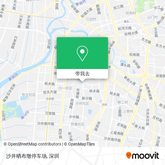 沙井晒布墩停车场地图