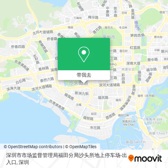 深圳市市场监督管理局福田分局沙头所地上停车场-出入口地图