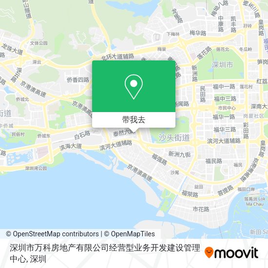 深圳市万科房地产有限公司经营型业务开发建设管理中心地图