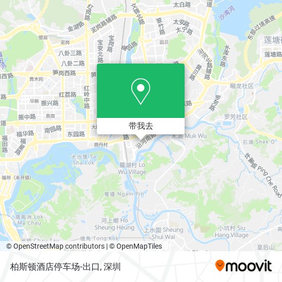 柏斯顿酒店停车场-出口地图