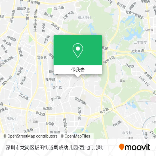 深圳市龙岗区坂田街道司成幼儿园-西北门地图