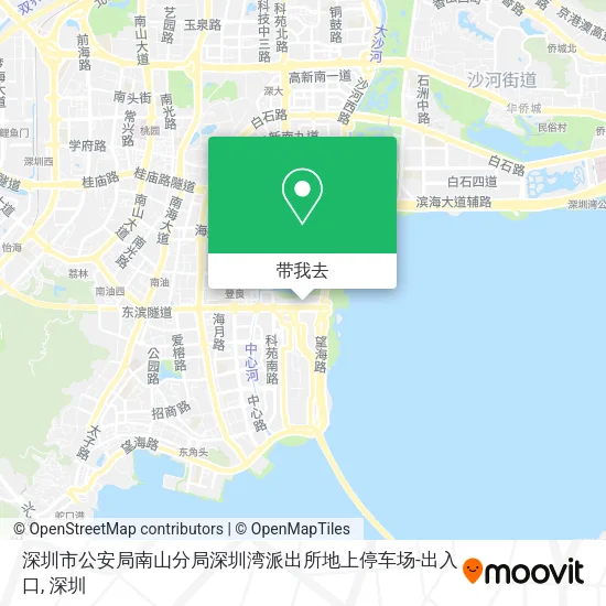 深圳市公安局南山分局深圳湾派出所地上停车场-出入口地图