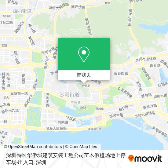 深圳特区华侨城建筑安装工程公司苗木假植场地上停车场-出入口地图
