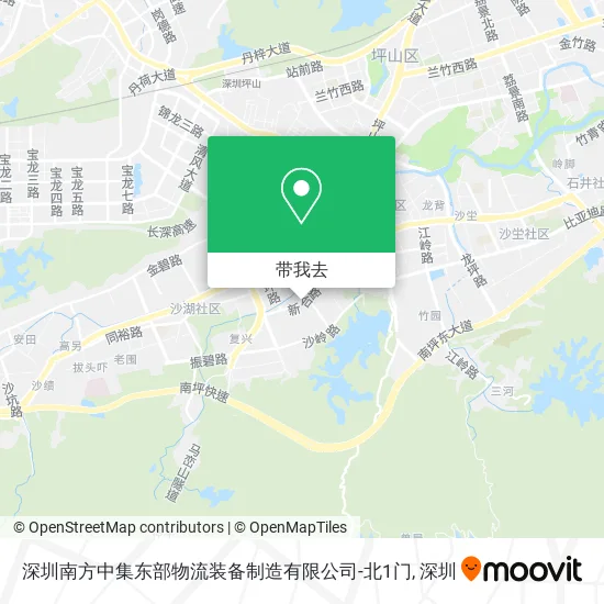 深圳南方中集东部物流装备制造有限公司-北1门地图