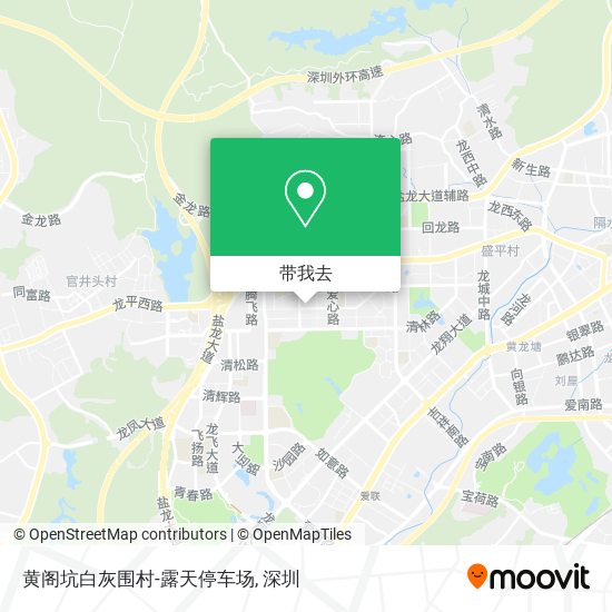 黄阁坑白灰围村-露天停车场地图