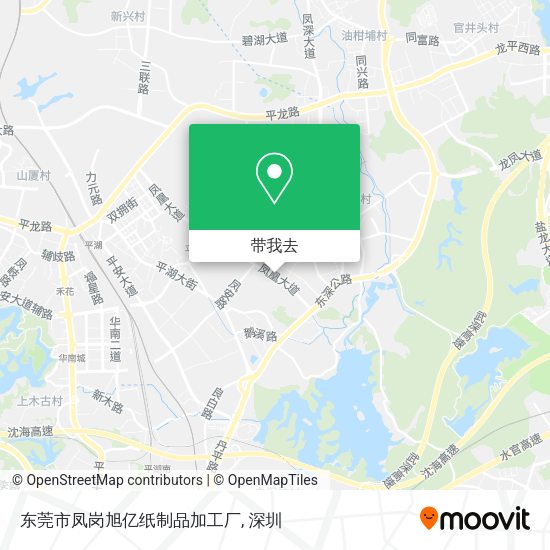 东莞市凤岗旭亿纸制品加工厂地图