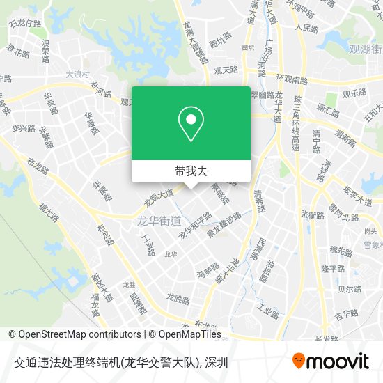 交通违法处理终端机(龙华交警大队)地图