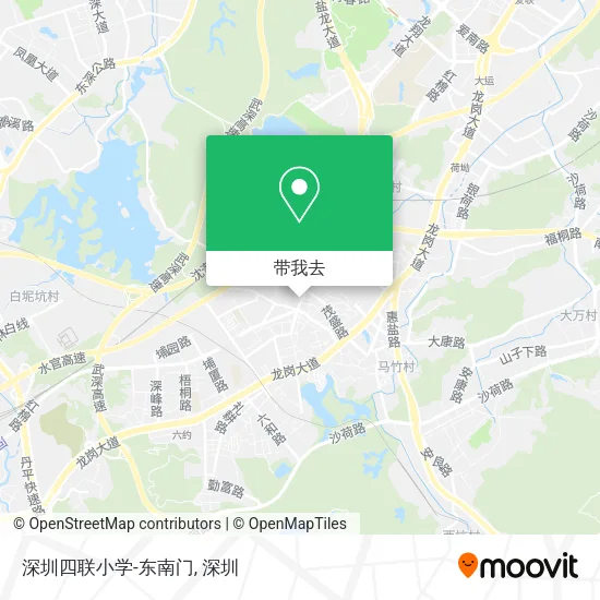 深圳四联小学-东南门地图