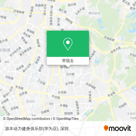 源丰动力健身俱乐部(华为店)地图