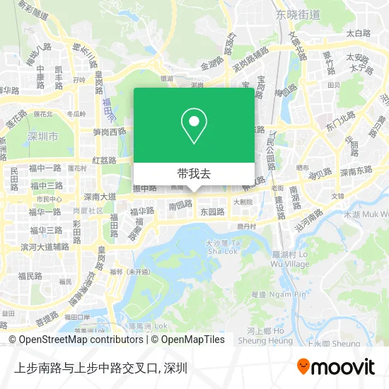 上步南路与上步中路交叉口地图