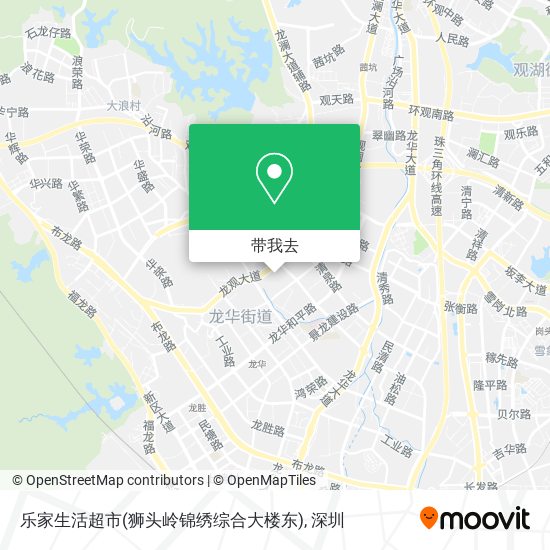 乐家生活超市(狮头岭锦绣综合大楼东)地图