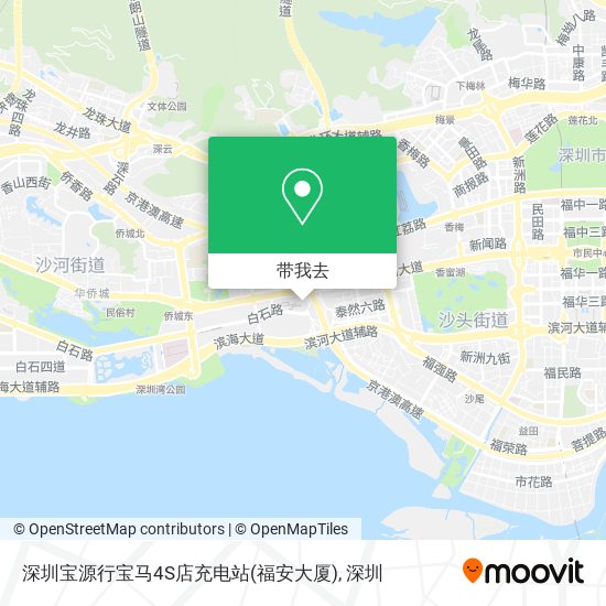 深圳宝源行宝马4S店充电站(福安大厦)地图