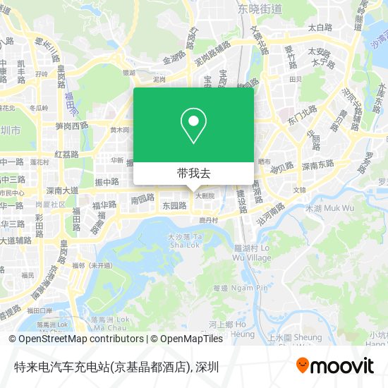 特来电汽车充电站(京基晶都酒店)地图