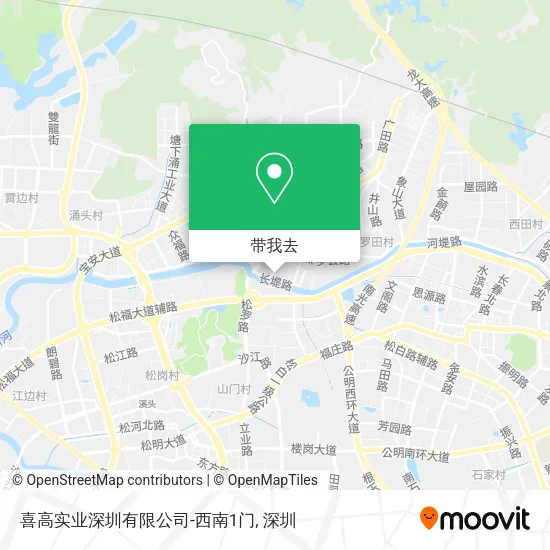 喜高实业深圳有限公司-西南1门地图