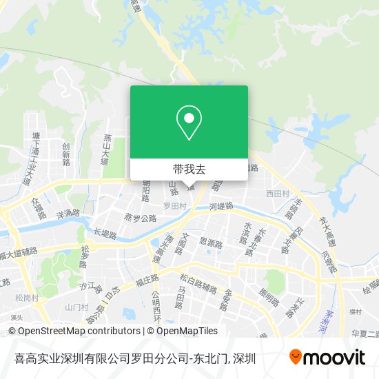 喜高实业深圳有限公司罗田分公司-东北门地图