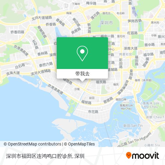深圳市福田区连鸿鸣口腔诊所地图
