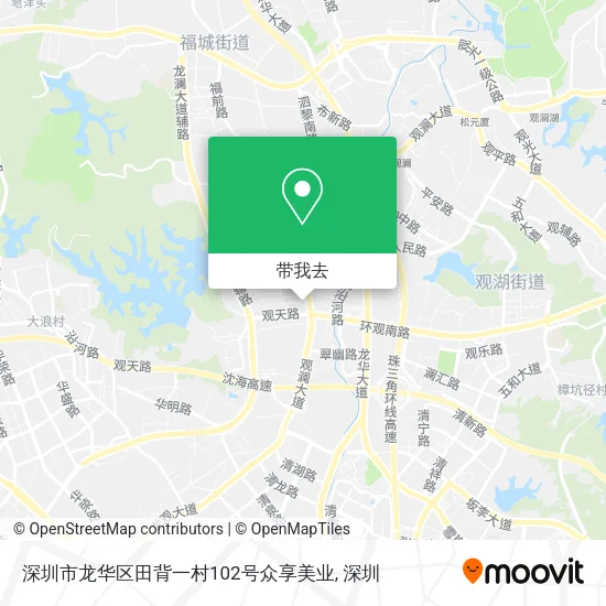 深圳市龙华区田背一村102号众享美业地图