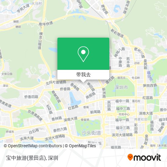 宝中旅游(景田店)地图